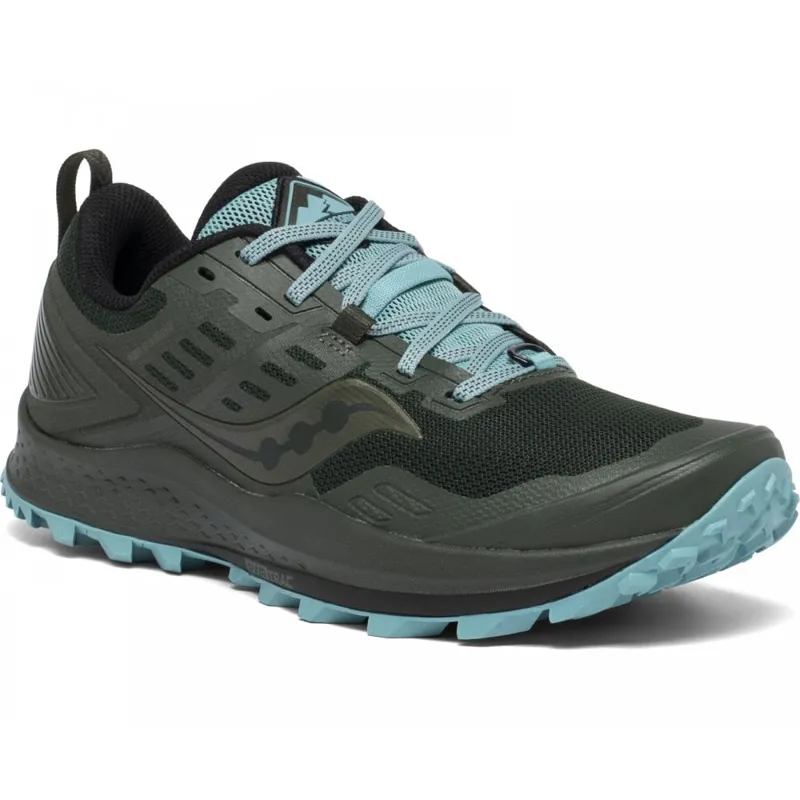 Saucony Women's Peregrine 10 Pine/Marine-2